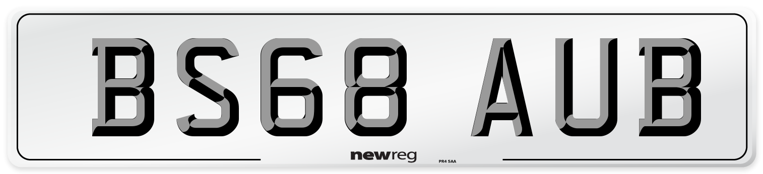 BS68 AUB Number Plate from New Reg